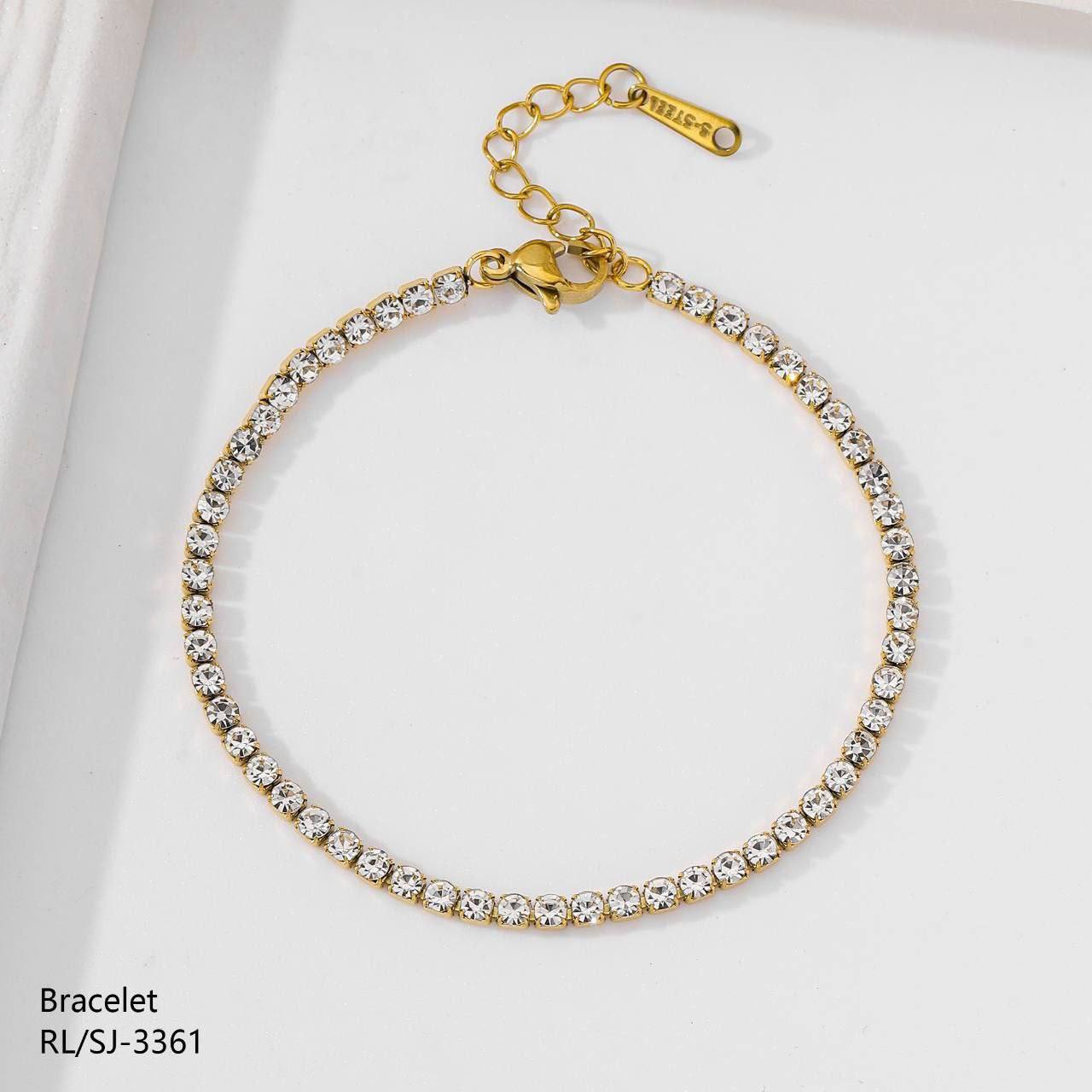 Golden Glow Tennis Bracelet