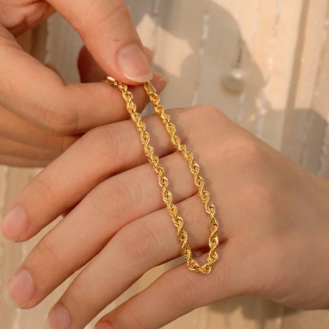 Golden Glow Braided Bracelet