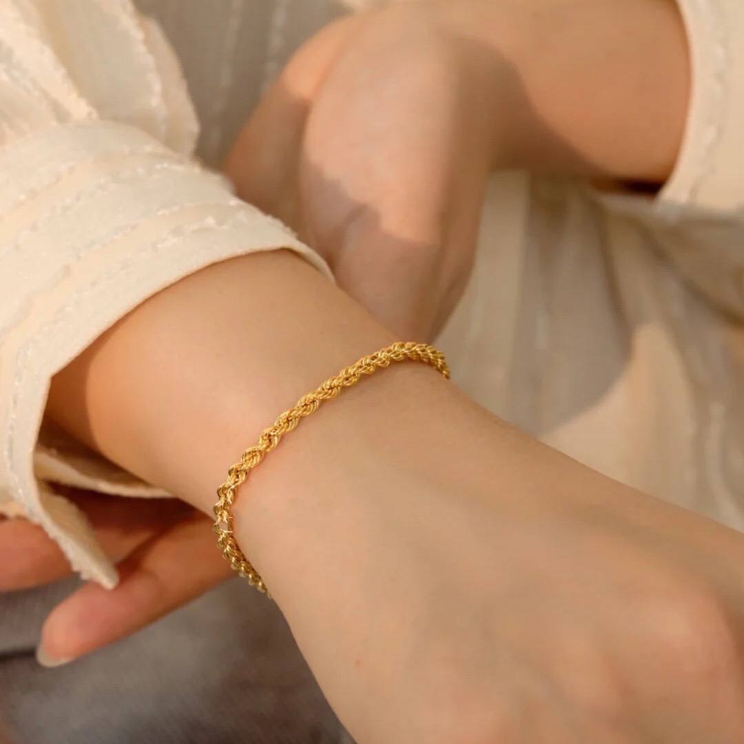Golden Glow Braided Bracelet