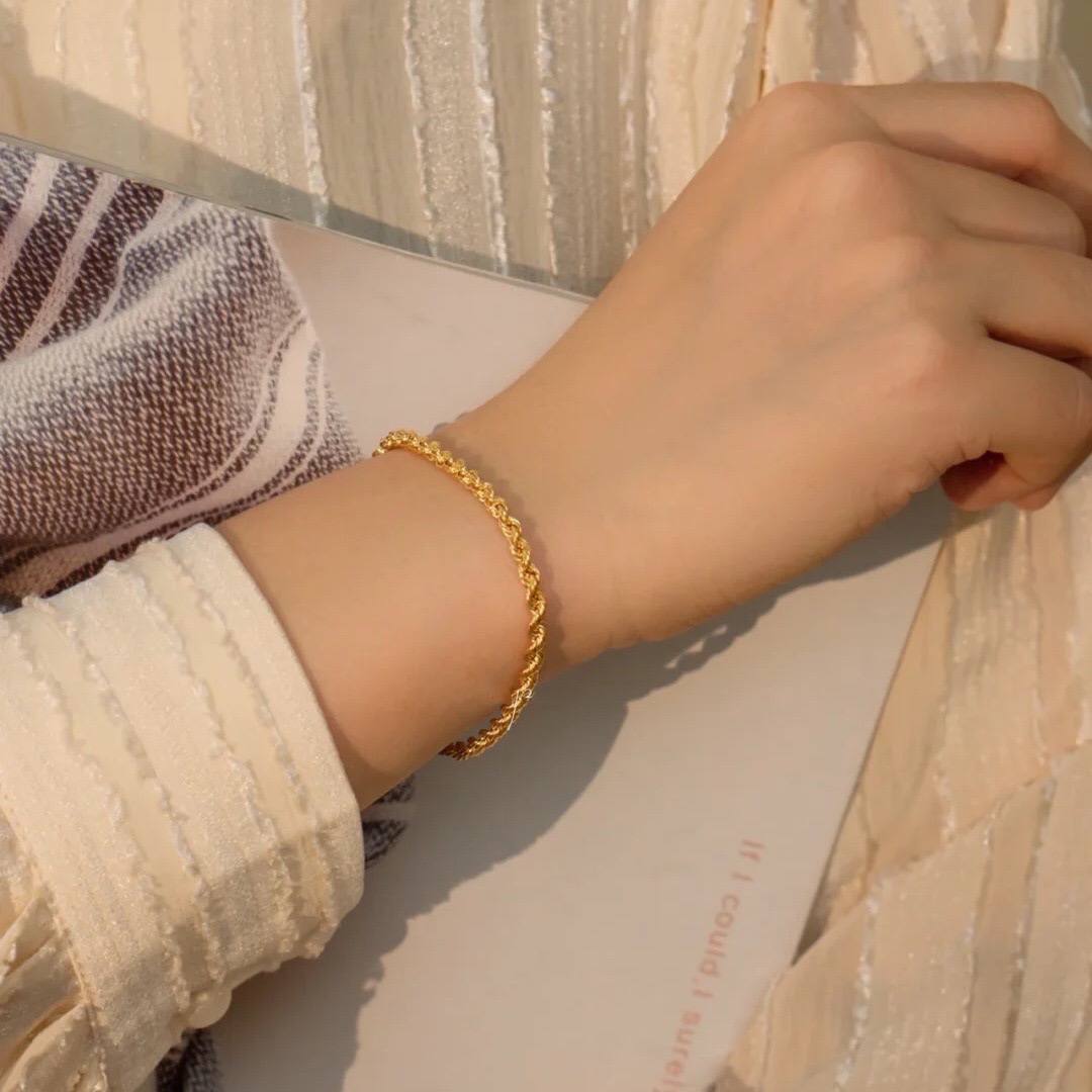 Golden Glow Braided Bracelet