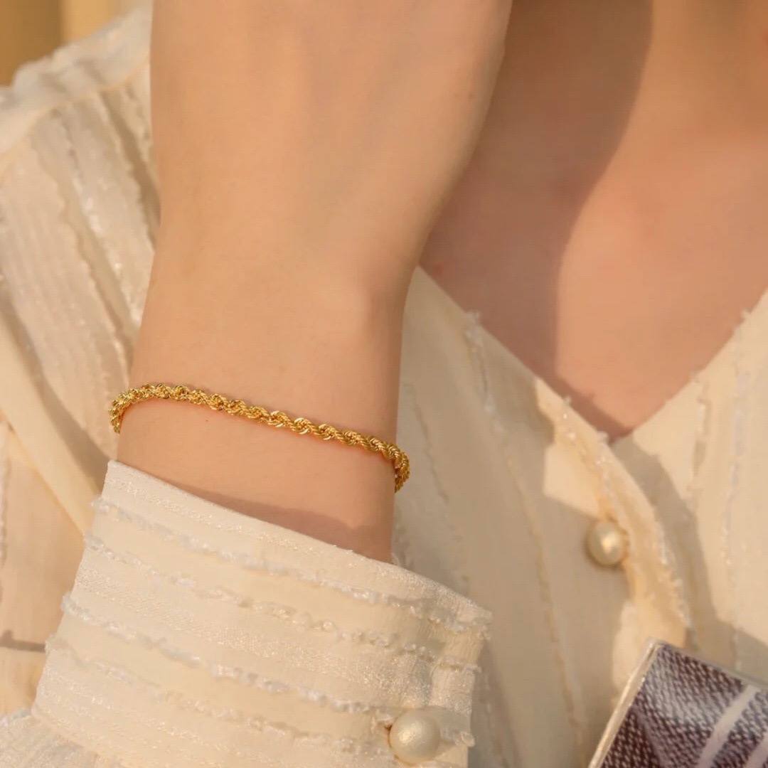 Golden Glow Braided Bracelet
