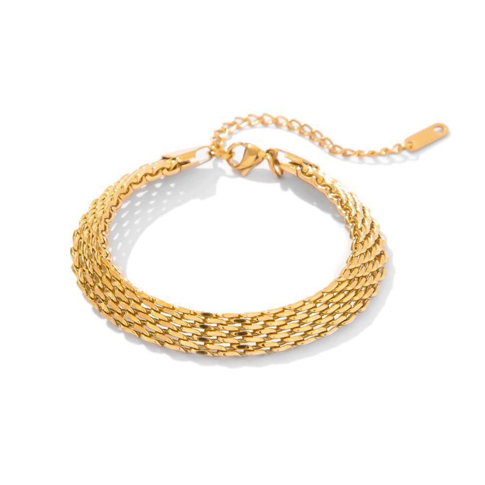 Golden Glow Woven Bracelet