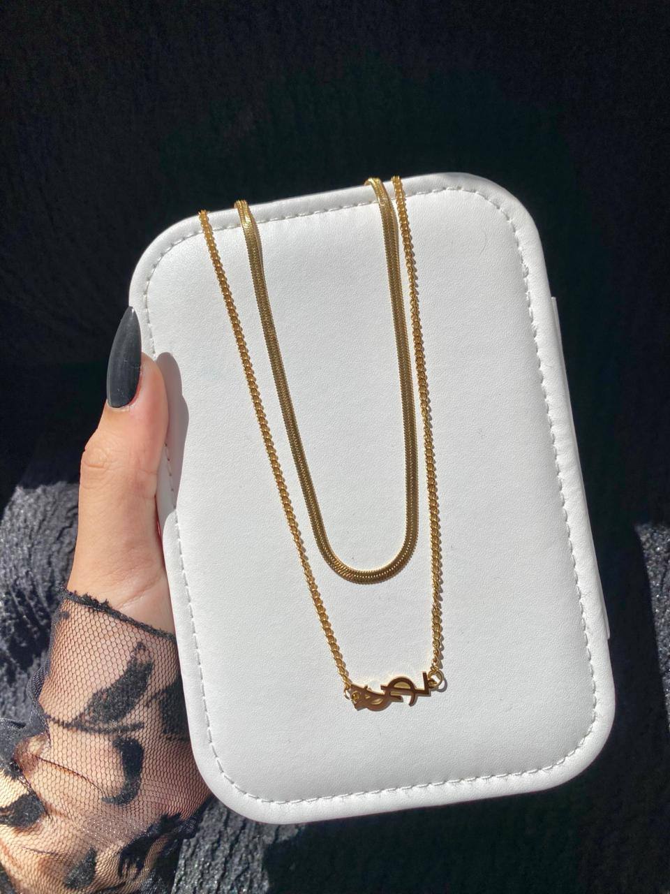 Golden Glow Double Necklace Aura