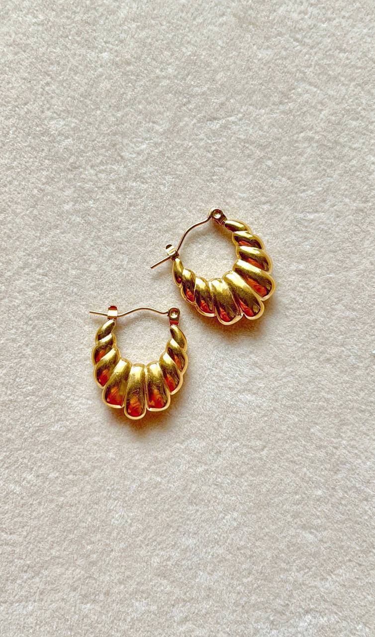 Golden Glow Wave Earrings