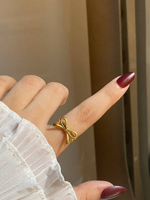 Velvet Bow Charm Ring