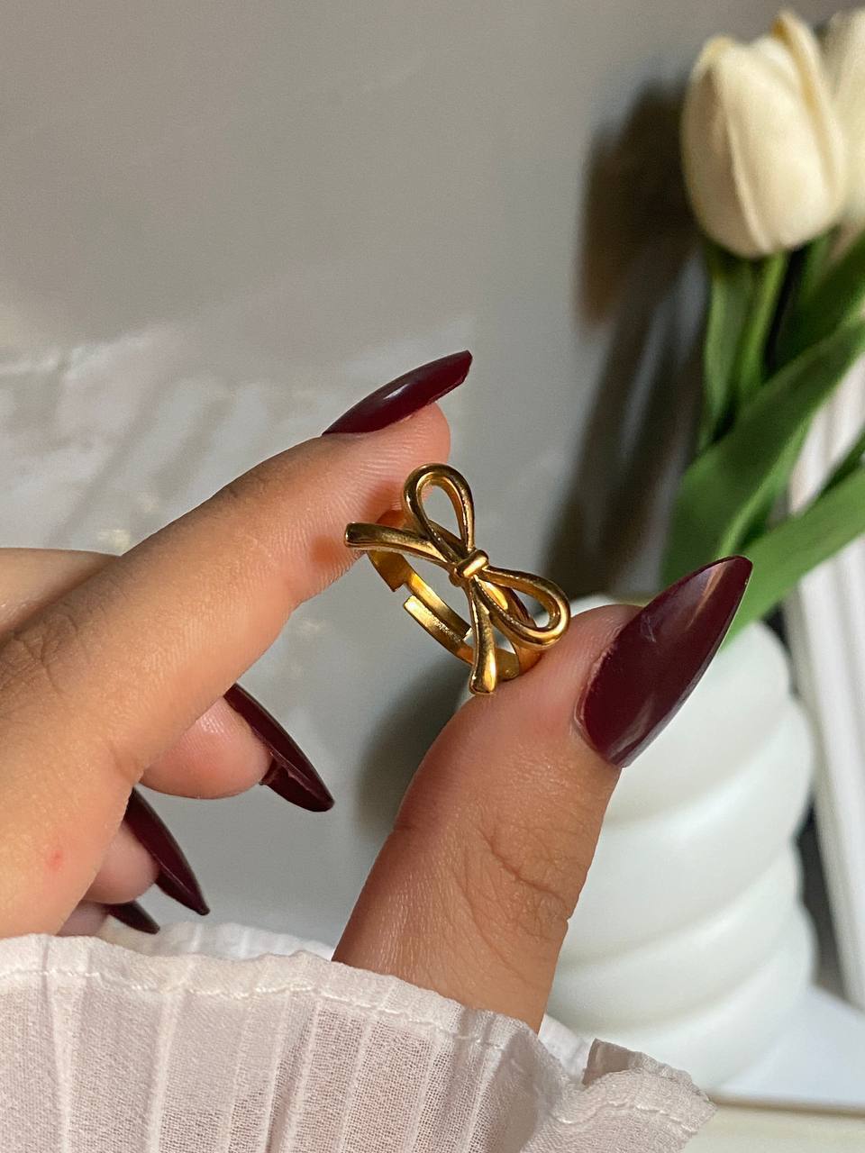 Velvet Bow Charm Ring