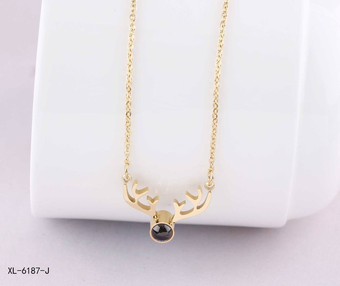 Golden Glow Gazelle Necklace