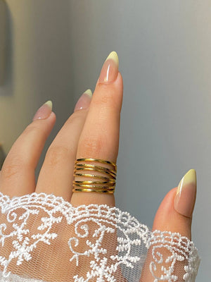 Golden Glow Ring Charm