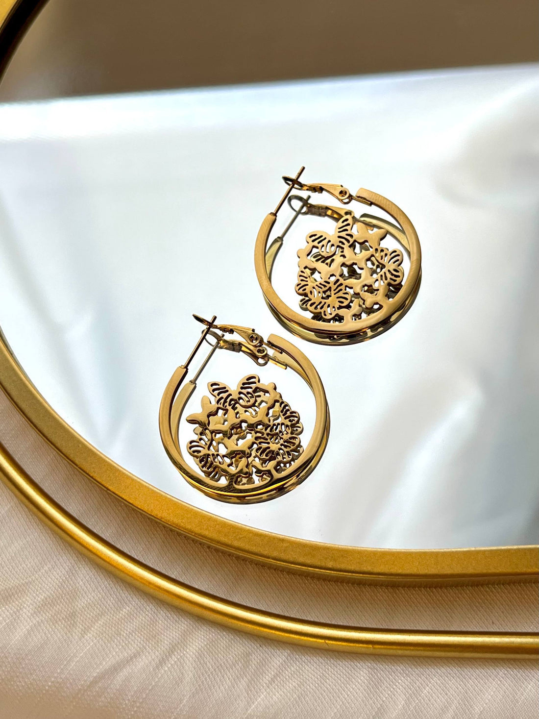 Golden Glow Hoop Earrings