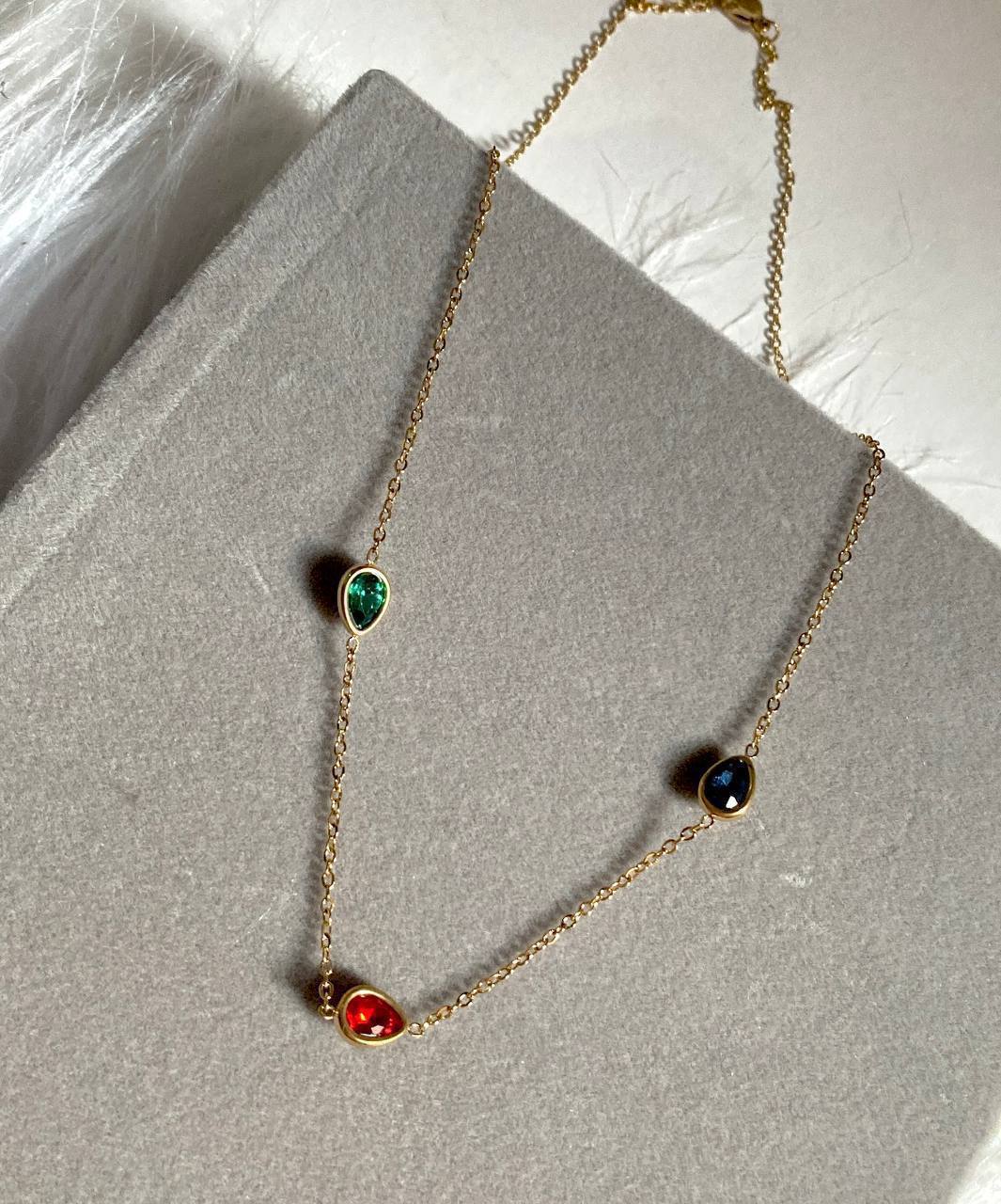 Golden Glow Gem Necklace