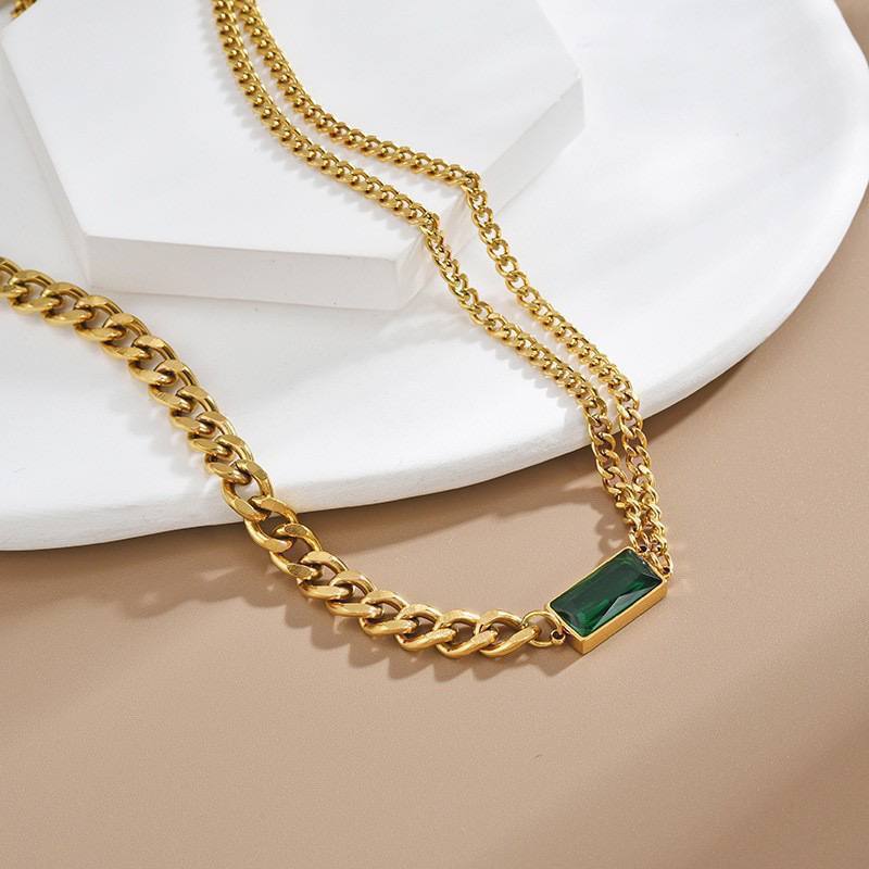 Golden Glow Emerald Necklace