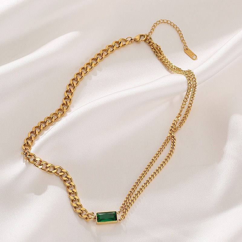 Golden Glow Emerald Necklace