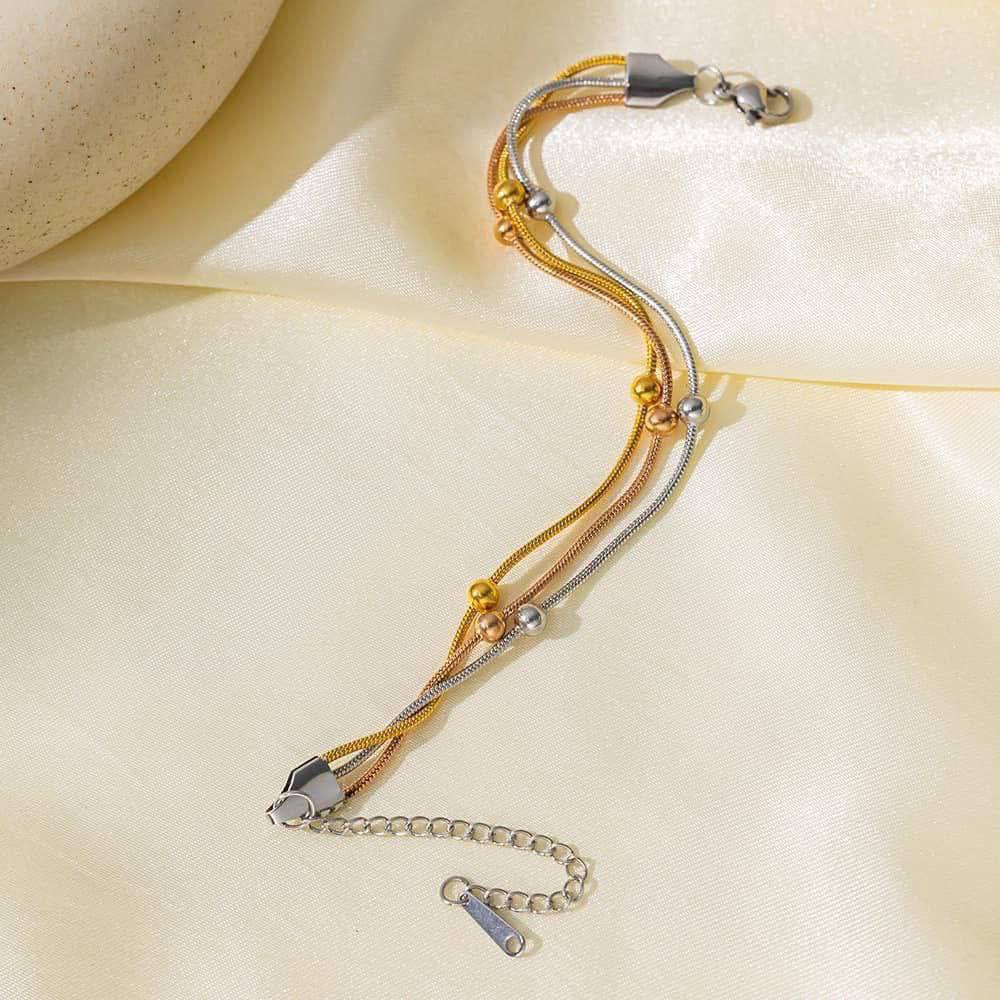 Golden Glow Beads Bracelet