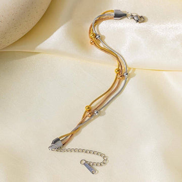 Golden Glow Beads Bracelet