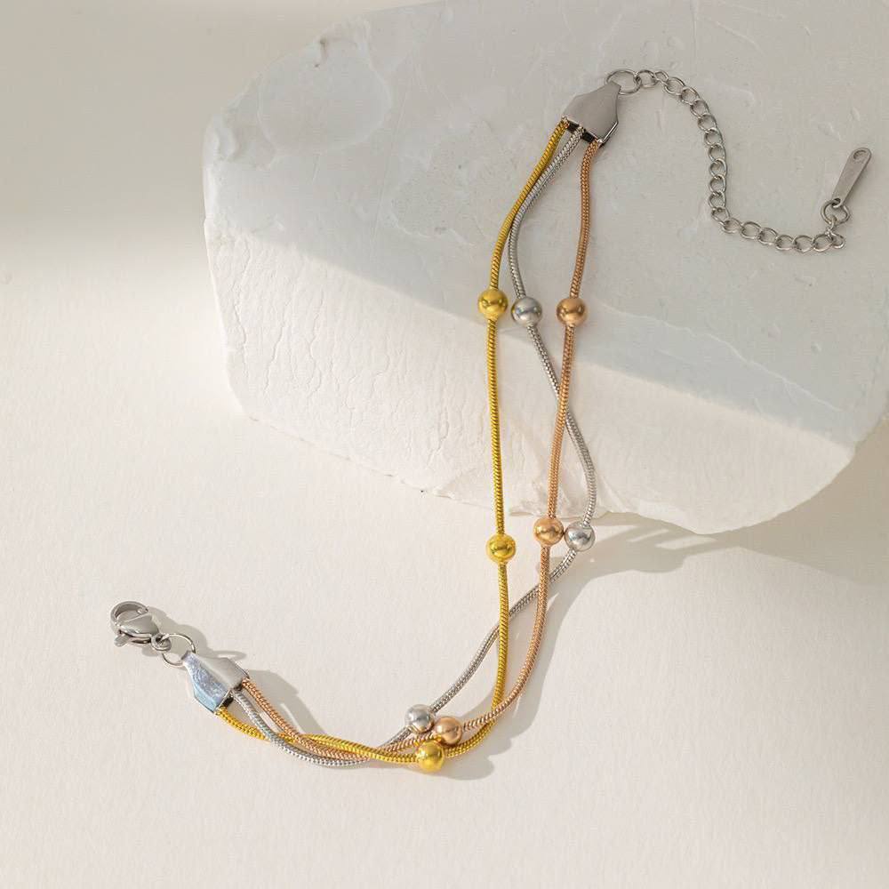 Golden Glow Beads Bracelet