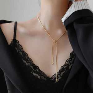 Golden Glow Grace Drop Necklace