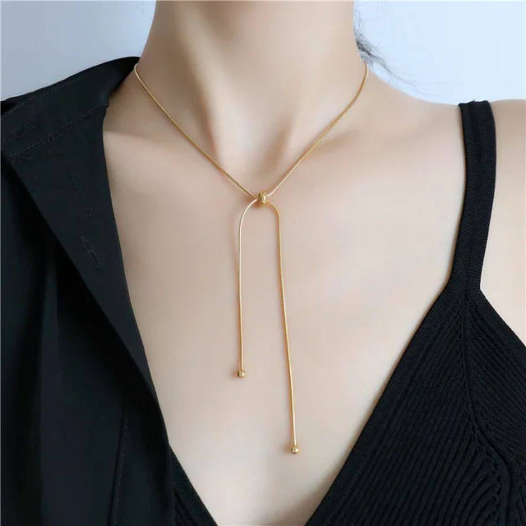 Golden Glow Grace Drop Necklace